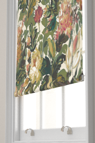 Liliam Blind - Olive / Raspberry - by Clarke & Clarke. Click for more details and a description.