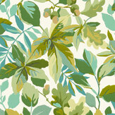 Papier peint Robins Wood - Vert botanique - Sanderson. Cliquez pour en savoir plus et lire la description.