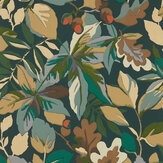 Robins Wood Wallpaper - Forest Green / Sap Green - by Sanderson. Click for more details and a description.