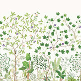 Sycamore & Oak Mural - Botanical Green - by Sanderson. Click for more details and a description.