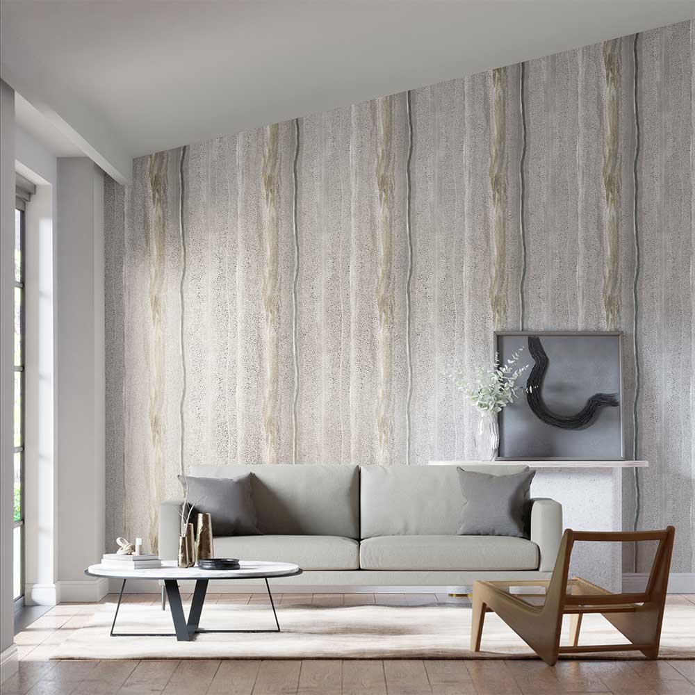 Vitruvius Wallpaper - Slate - by Harlequin