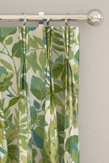 Robins Wood Curtains - Forest Green / Sap Green - by Sanderson. Click for more details and a description.