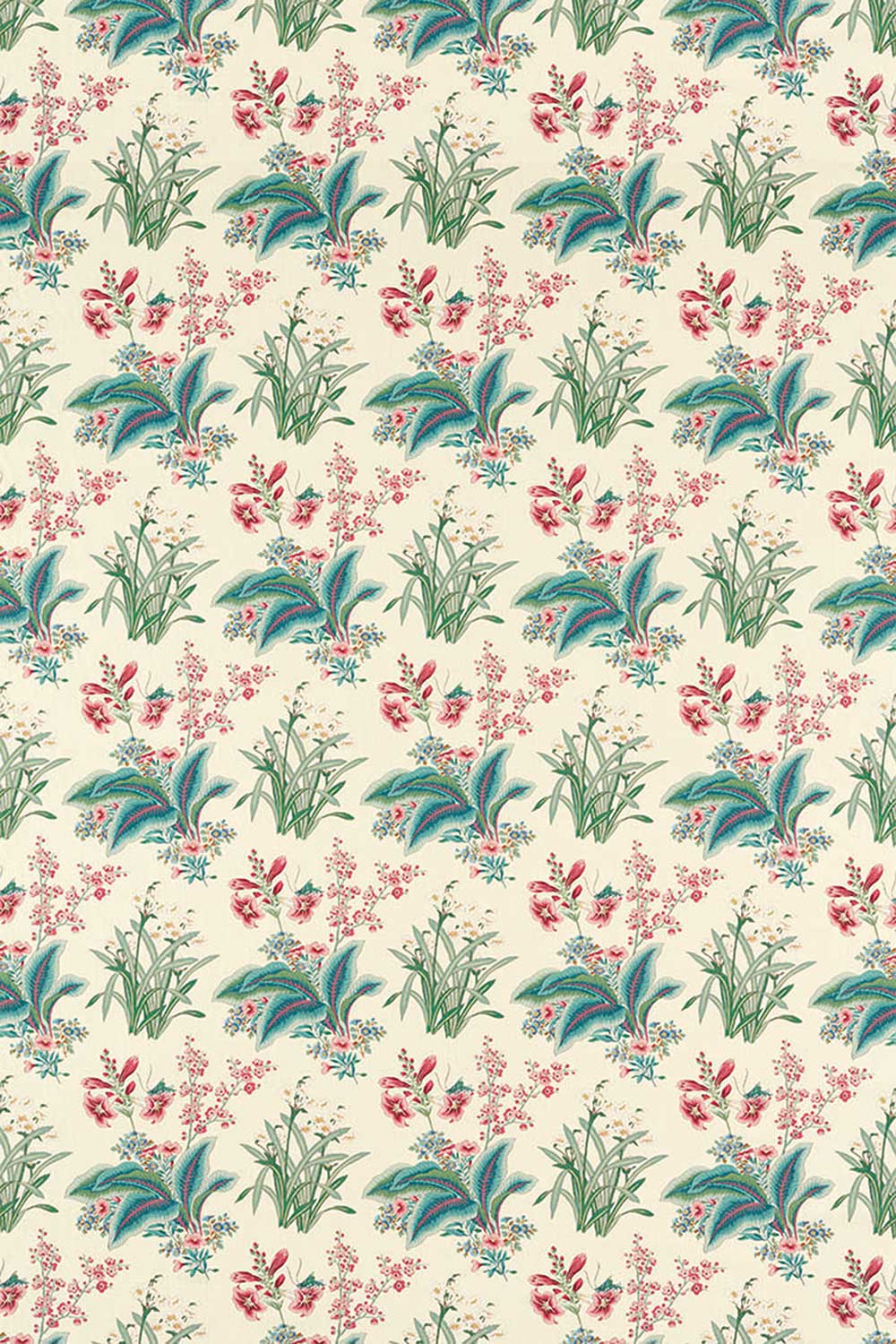 Enys Garden Fabric - Blush / Jade - by Sanderson