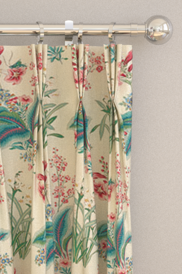 Enys Garden Curtains - Blush / Jade - by Sanderson. Click for more details and a description.