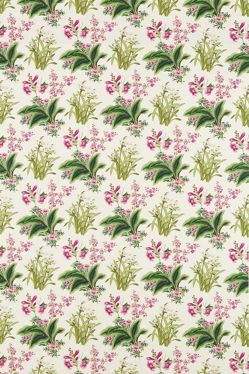 Enys Garden Fabric - Rose / Leaf - by Sanderson