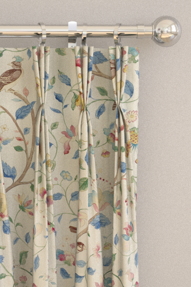 Arils Garden Curtains - Indigo / Red - by Sanderson. Click for more details and a description.