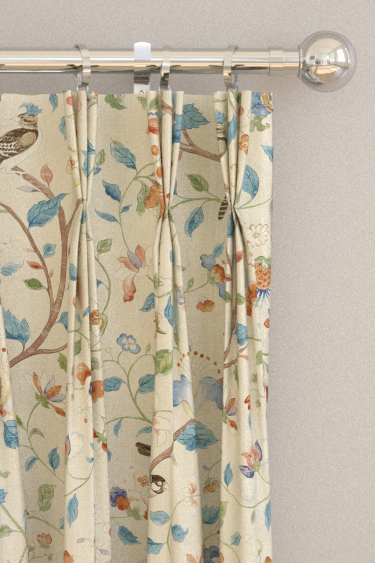 Arils Garden Curtains - Teal / Russet - by Sanderson. Click for more details and a description.