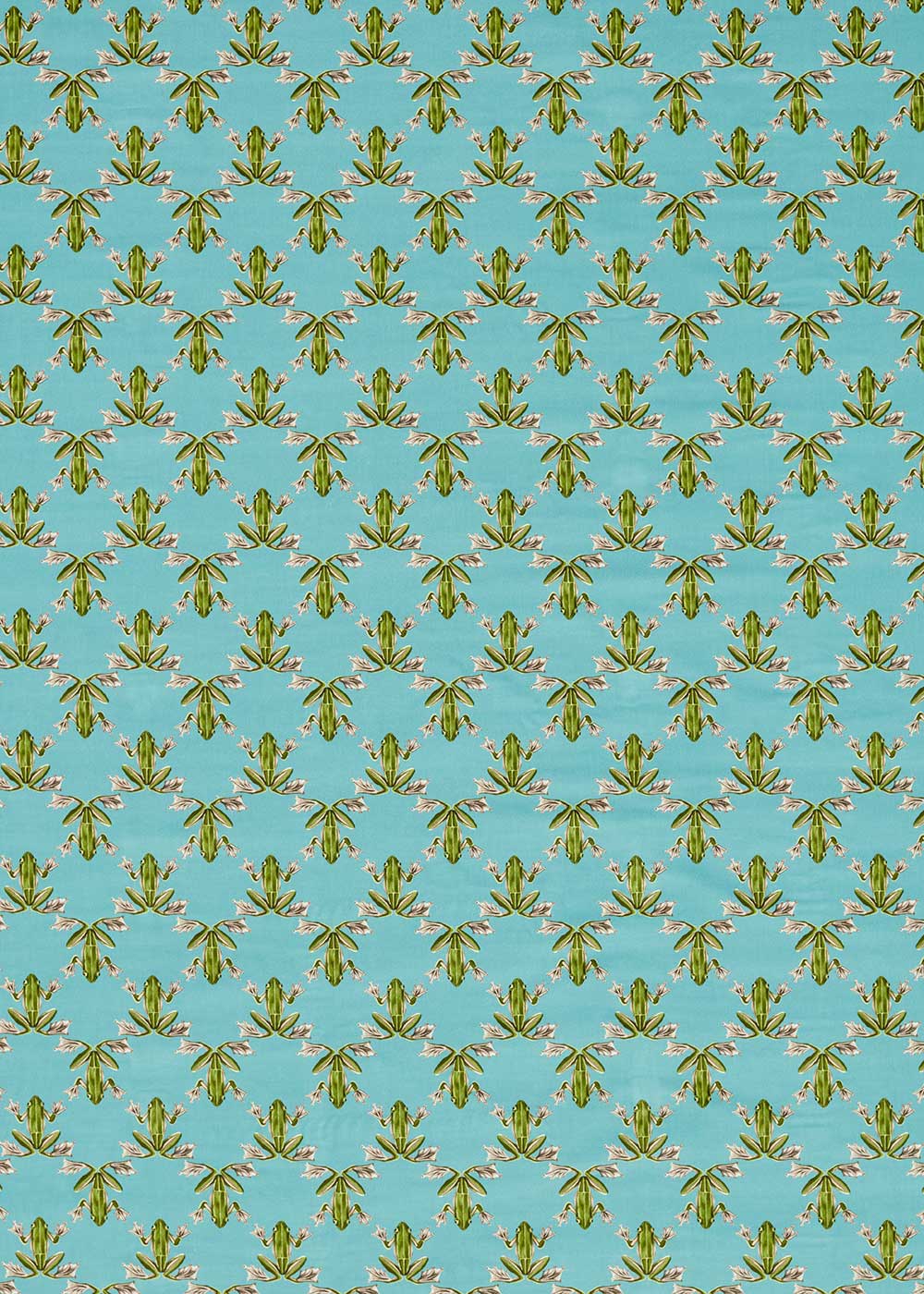 Wood Frog Fabric - Azul - by Harlequin