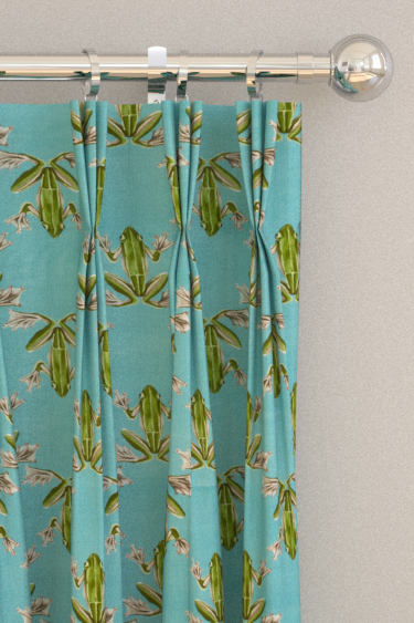 Wood Frog Curtains - Azul - by Harlequin. Click for more details and a description.
