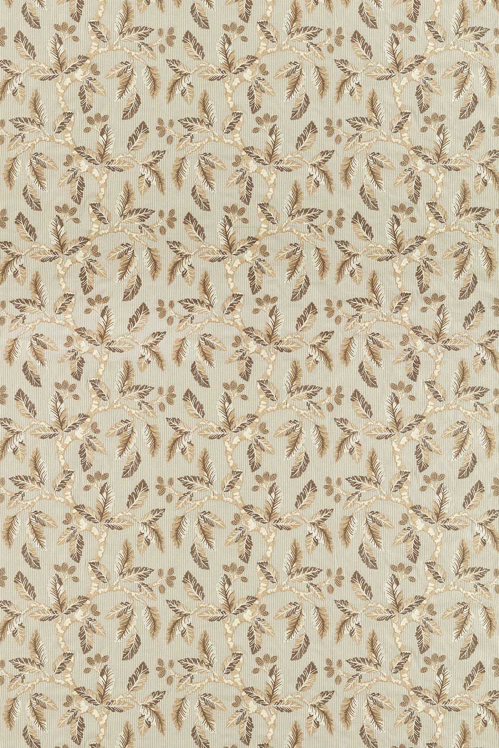 Oaknut Stripe Fabric - Flax  / Multi - by Sanderson