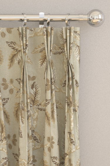 Oaknut Stripe Curtains - Flax  / Multi - by Sanderson. Click for more details and a description.