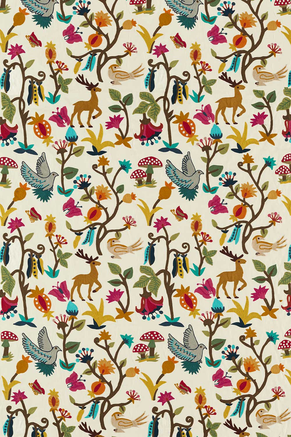 Forest of Dean Fabric - Brights / Multi - by Sanderson