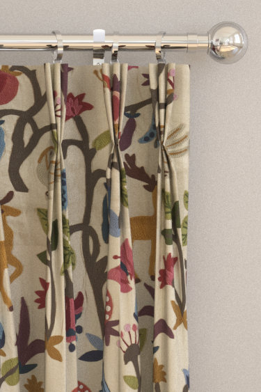 Forest of Dean Curtains - Mulberry / Multi - by Sanderson. Click for more details and a description.