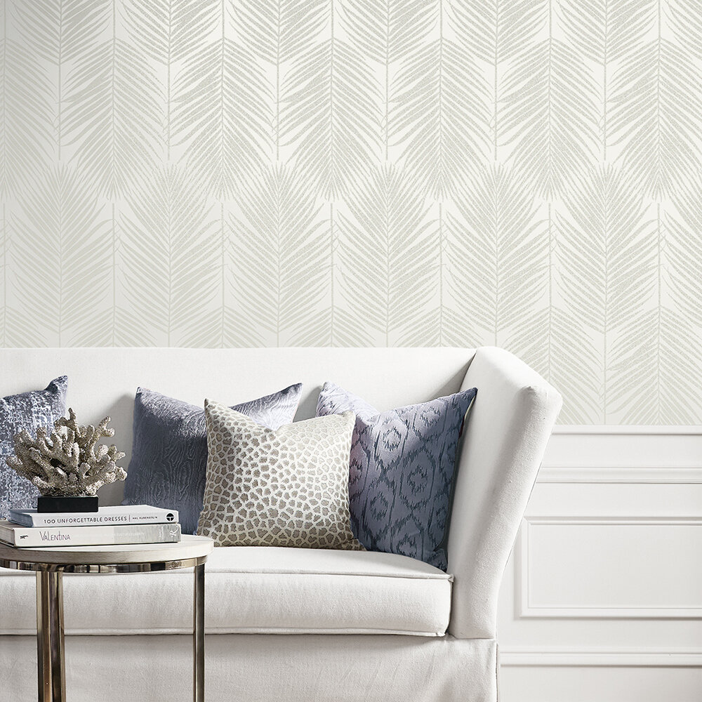 Persei Palm Wallpaper - Cream - by Etten