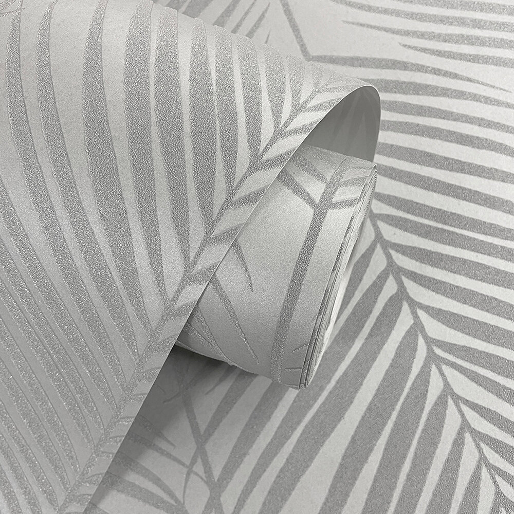 Persei Palm Wallpaper - Grey - by Etten