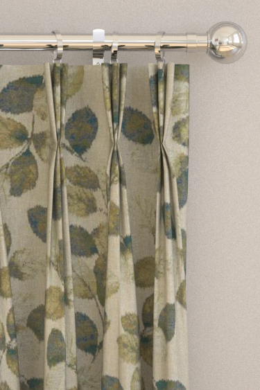 Northia Curtains - Olive / Peacock - by Clarke & Clarke. Click for more details and a description.