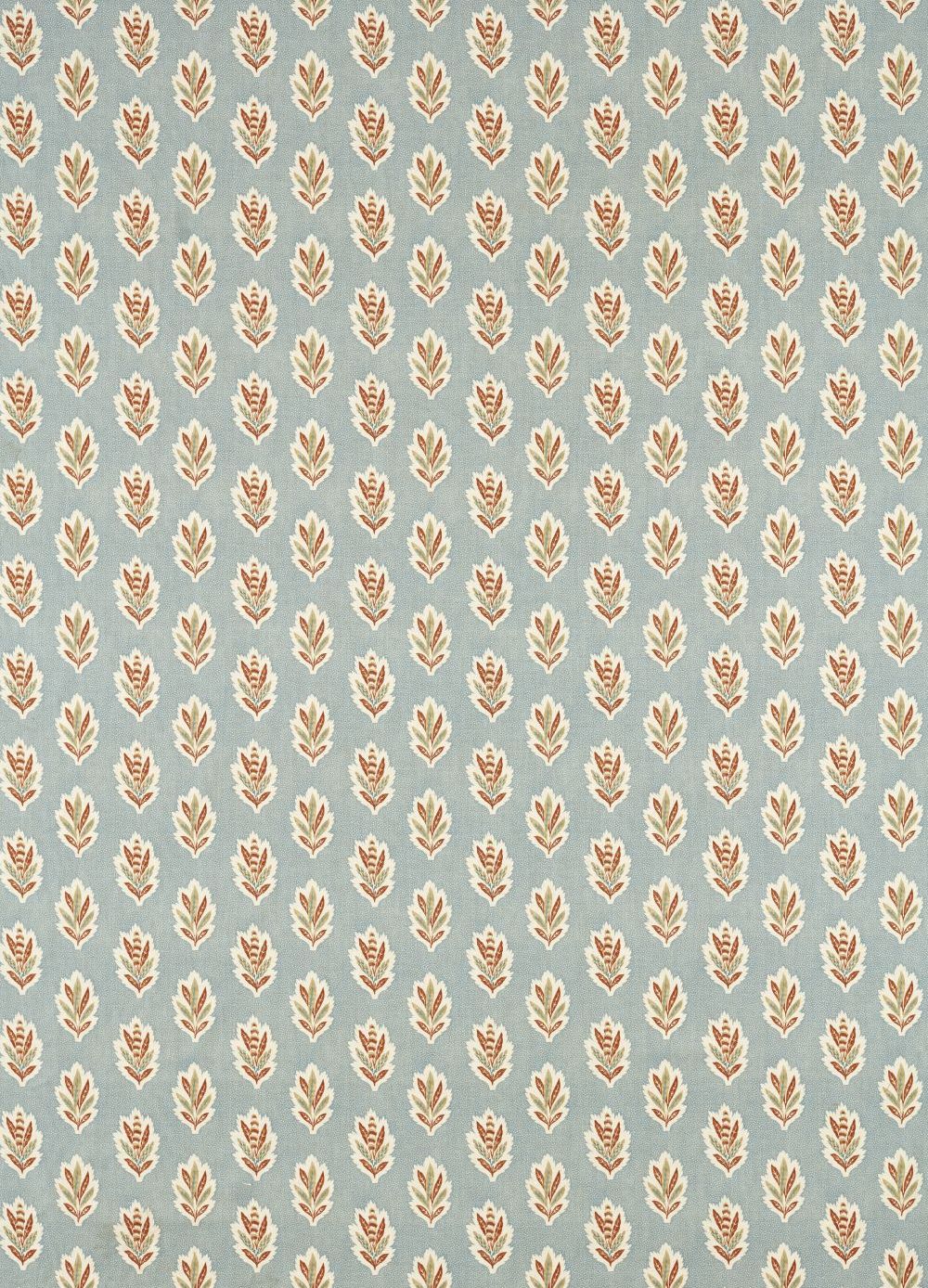 Sessile Leaf Fabric - Blue Clay - by Sanderson