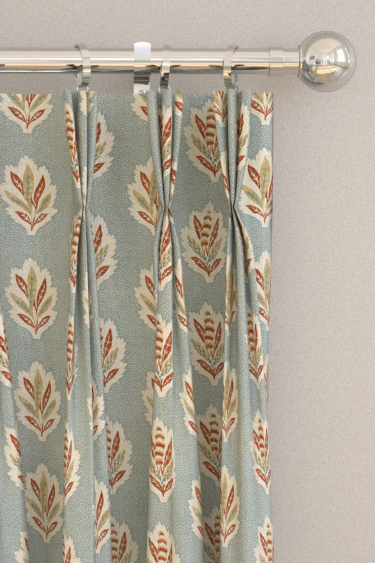 Sessile Leaf Curtains - Blue Clay - by Sanderson. Click for more details and a description.