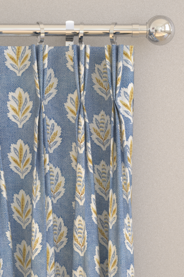 Sessile Leaf Curtains - Cornflower - by Sanderson. Click for more details and a description.