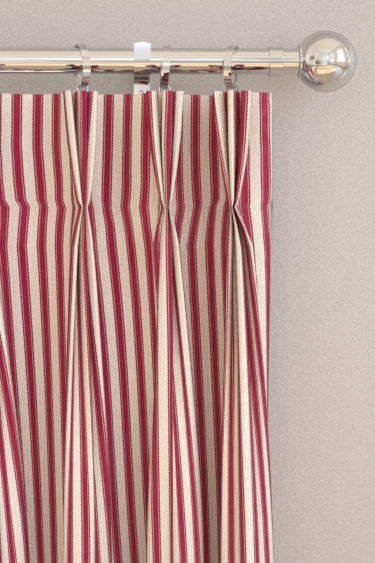 Pinetum Stripe Curtains - Mulberry - by Sanderson. Click for more details and a description.