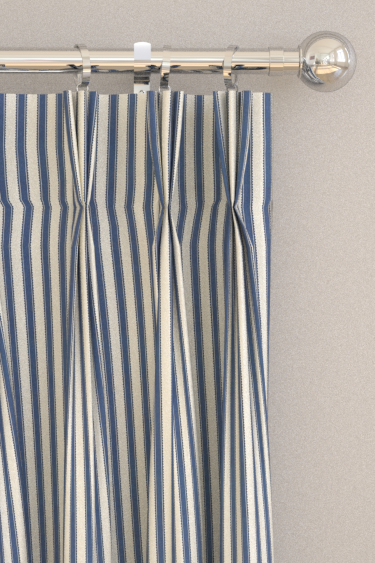 Pinetum Stripe Curtains - Indigo - by Sanderson. Click for more details and a description.