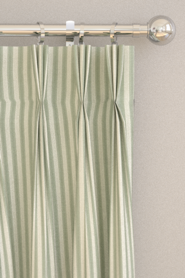 Pinetum Stripe Curtains - Blue Clay - by Sanderson. Click for more details and a description.