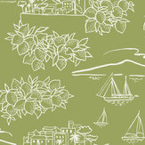 Limoneto Wallpaper - Asparagus - by Mini Moderns. Click for more details and a description.