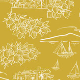 Limoneto Wallpaper - Mustard - by Mini Moderns. Click for more details and a description.