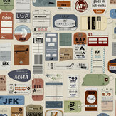 Jet Set Wallpaper - Stone - by Mini Moderns. Click for more details and a description.