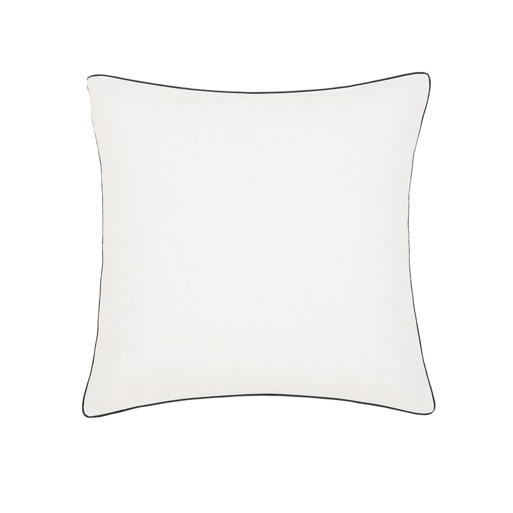Sumi Square Pillowcase - Pearl & Charcoal - by Harlequin