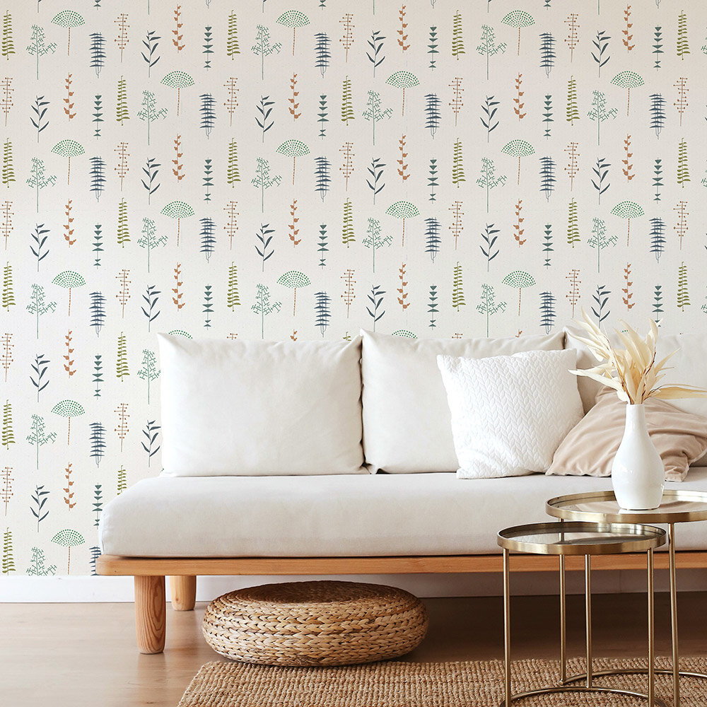 Herbario Wallpaper - Cisne - by Coordonne
