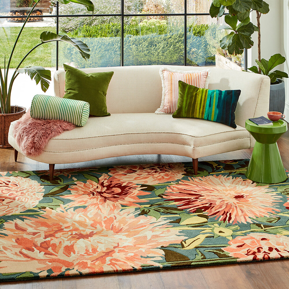 Dahlia Rug - Coral/ Wilderness - by Harlequin