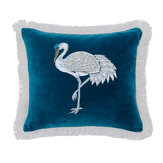 Crane & Frog Cushion - Navy - by Sanderson. Click for more details and a description.