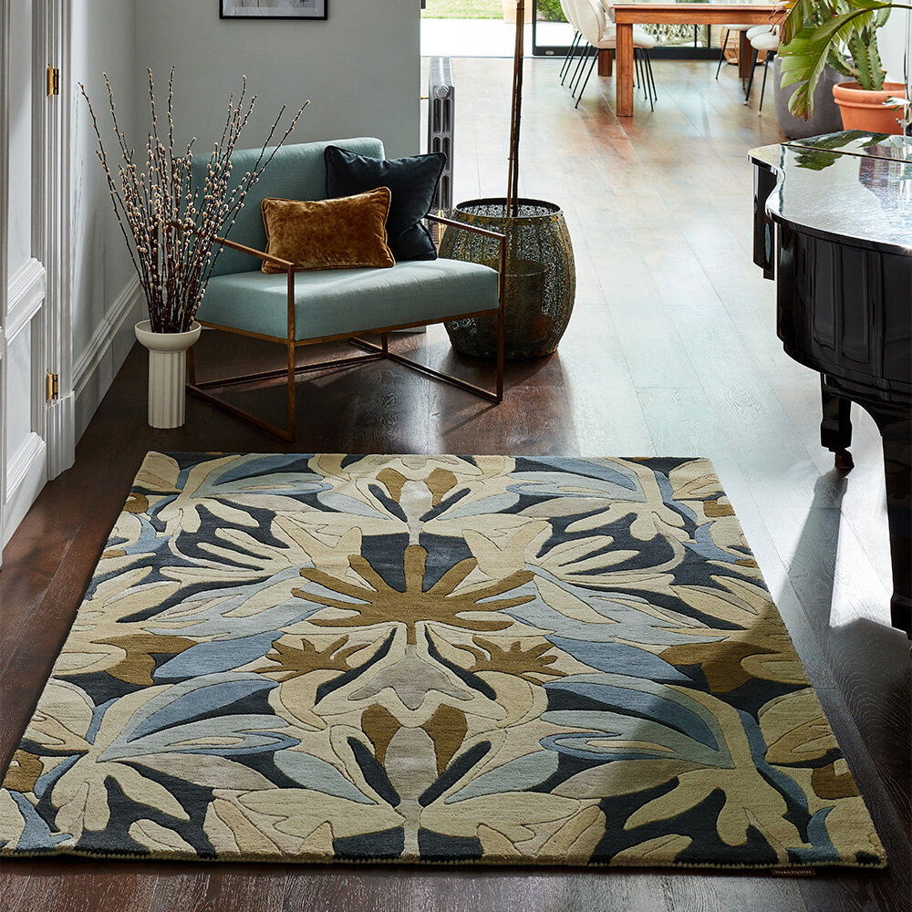 Melora Rug - Hempseed/ Exhale/ Gold  - by Harlequin