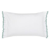 Taie d’oreiller Emperor Peony Embroidered Pillowcase - Jade et blanc - Sanderson. Cliquez pour en savoir plus et lire la description.