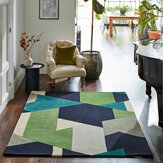 Popova Rug - Amazonia/ Seaglass/ Japanese Ink  - by Harlequin. Click for more details and a description.