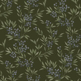 Forest Berries Wallpaper - Deep Green - by Boråstapeter. Click for more details and a description.
