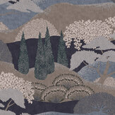 Papier peint Jardin Japones - Anil - Coordonne. Cliquez pour en savoir plus et lire la description.