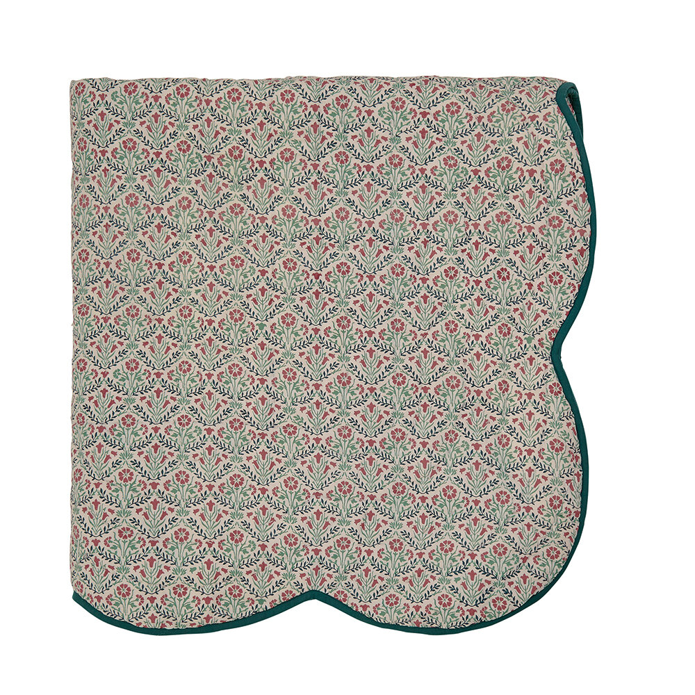 Brophy Embroidery Throw - Green - by Morris