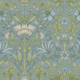 Emiliana Wallpaper - Soft Blue - by Albany. Click for more details and a description.