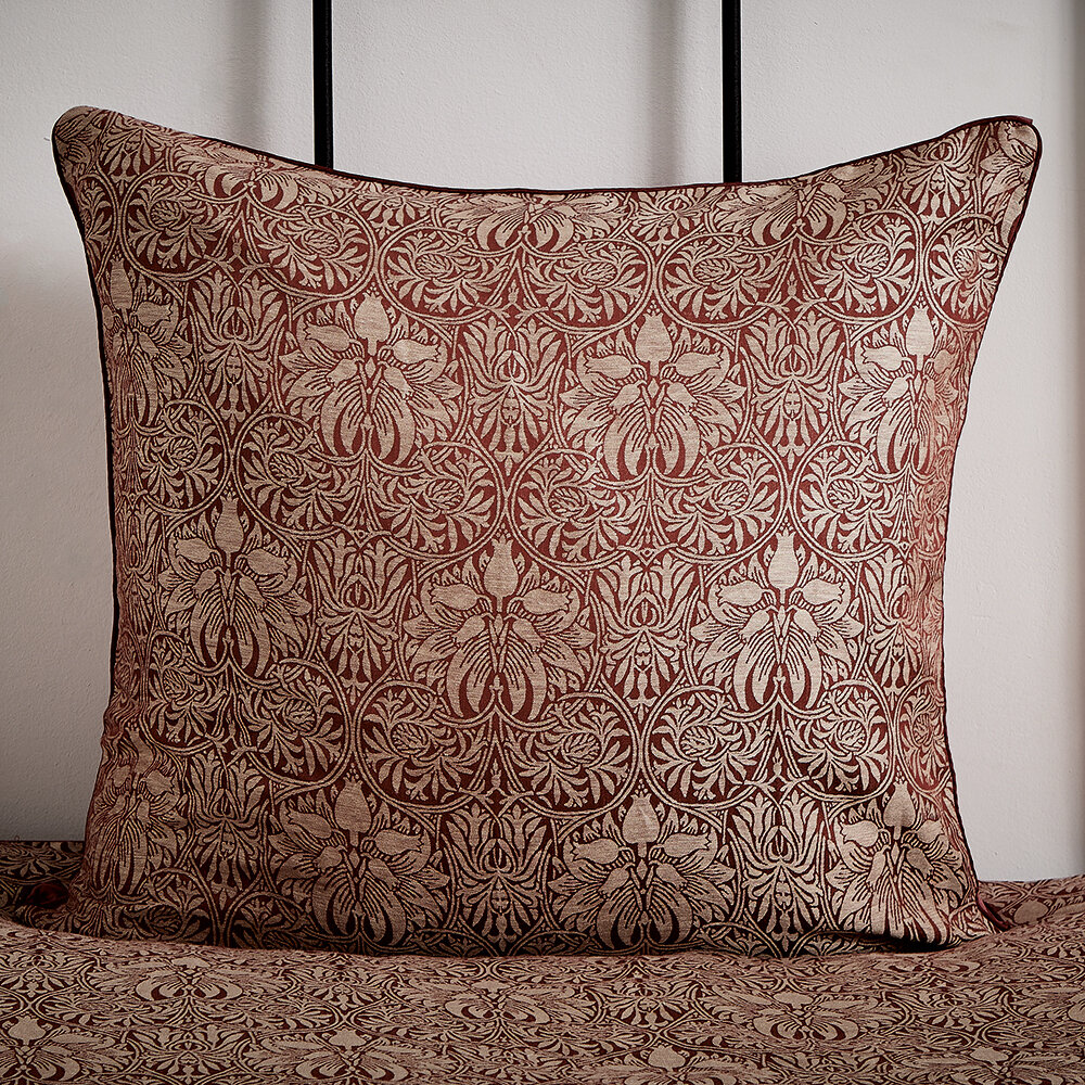 Crown Imperial Square Pillowcase - Red - by Morris
