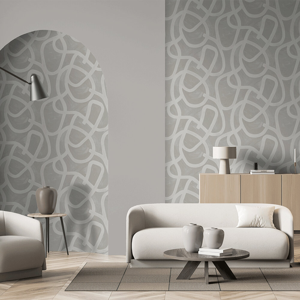 Moleta Wallpaper - Grey - by Albany
