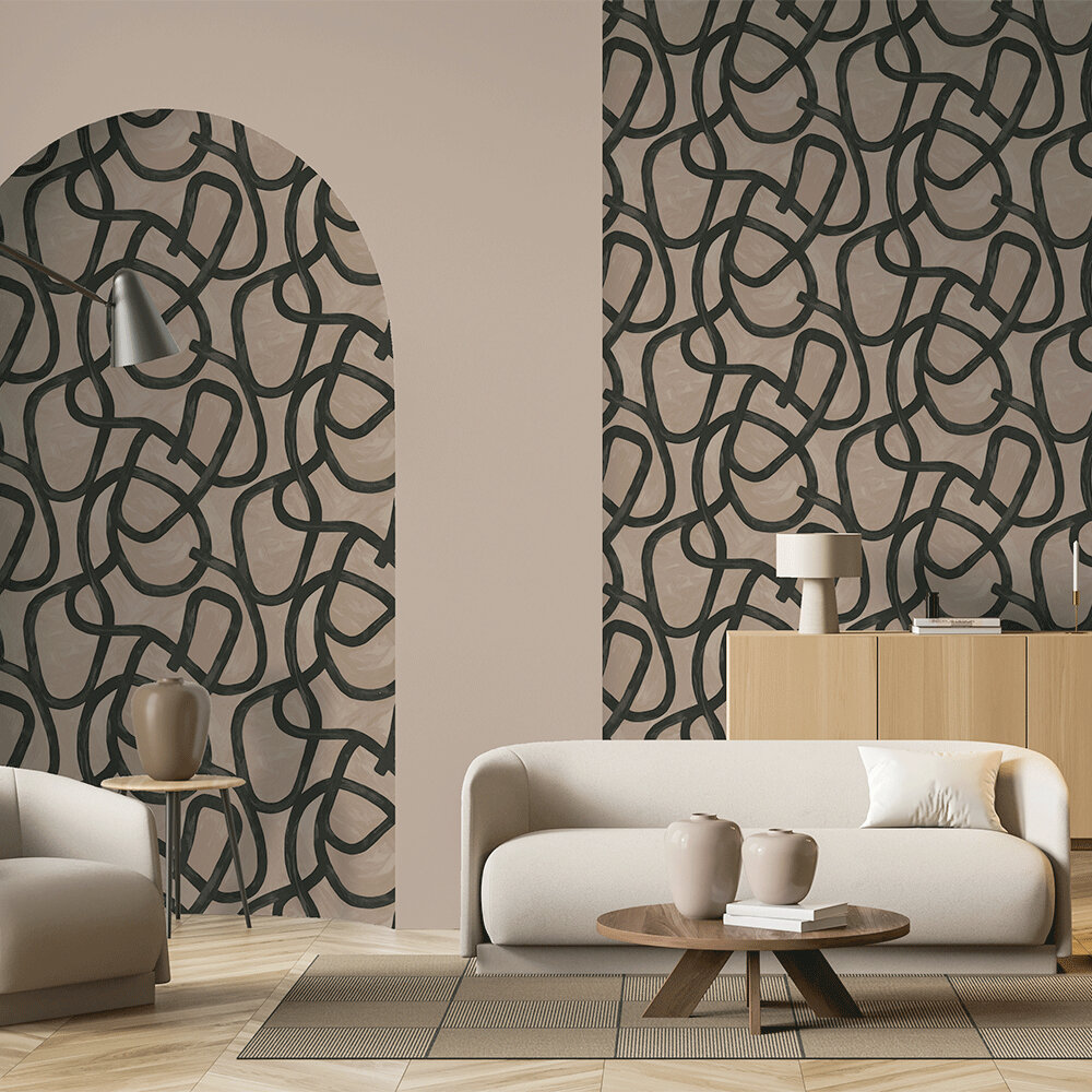 Moleta Wallpaper - Taupe - by Albany