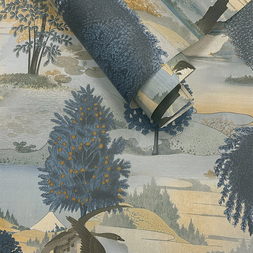 Tundra Wallpaper - Navy - by Albany