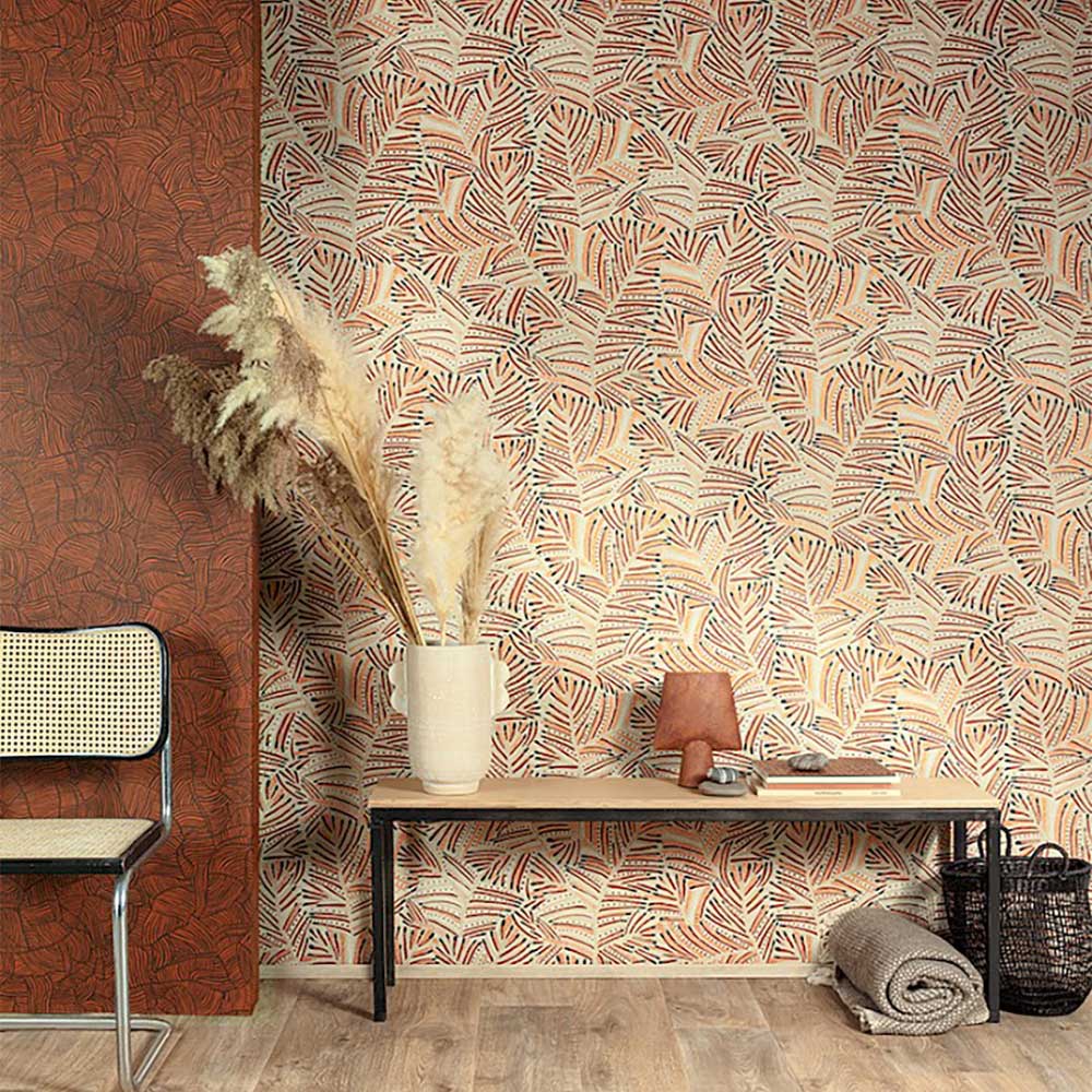 Lufa Wallpaper - Rust - by Masureel
