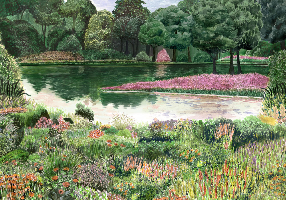 Jardin del Espejo Mural - Primavera - by Coordonne