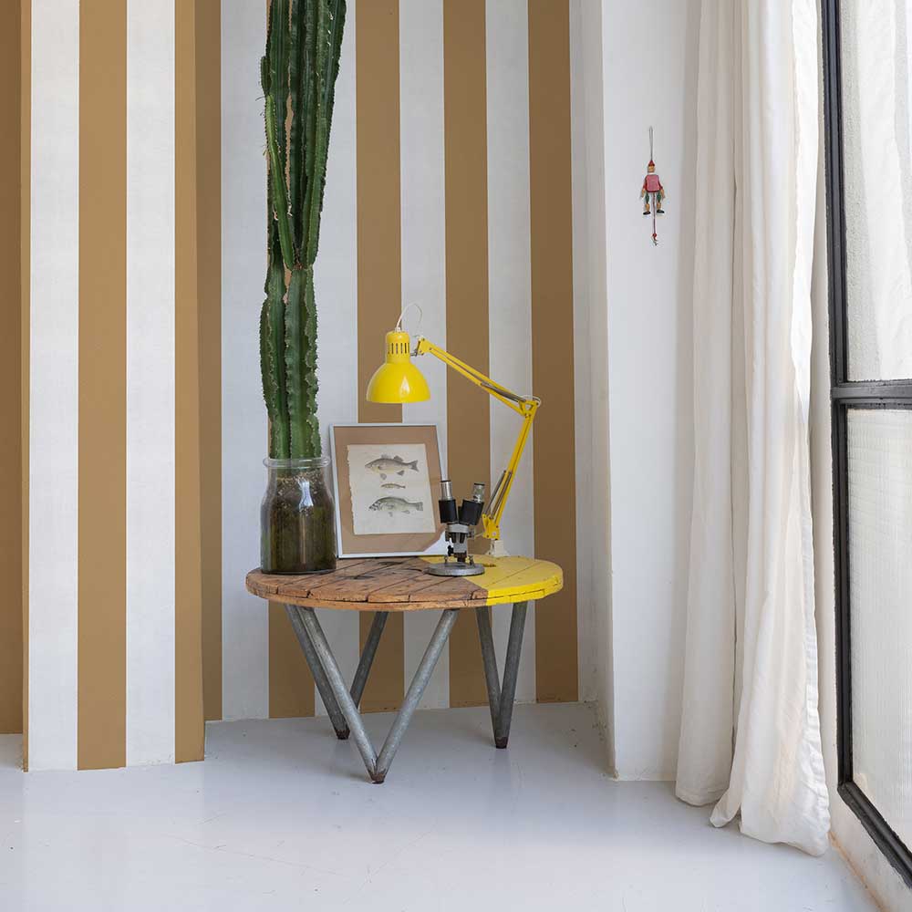 Stripe 8 Wallpaper - Curry - by Coordonne