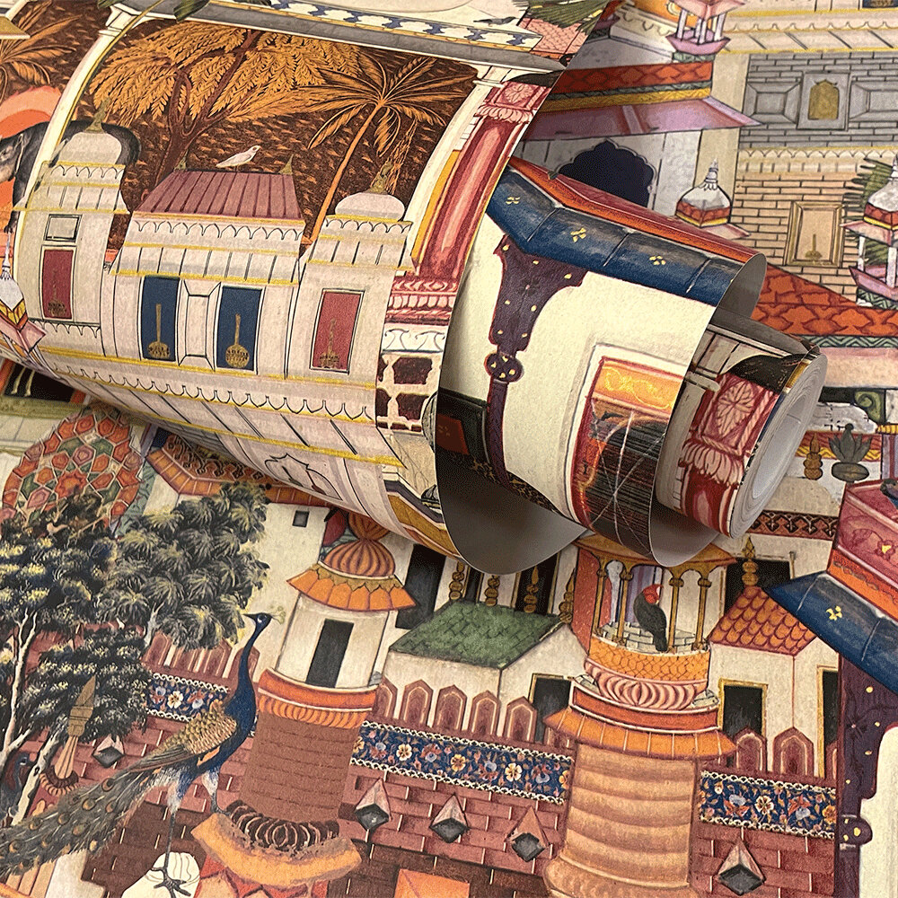 Civita Wallpaper - Multi Coloured - by Albany
