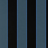 Regency Stripe Flock Wallpaper - Indigo/ Cobalt - by Osborne & Little. Click for more details and a description.