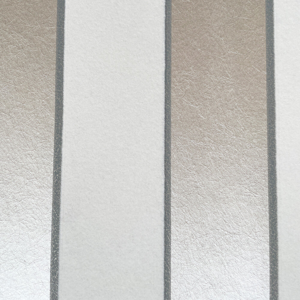 Regency Stripe Flock Wallpaper - Silver - by Osborne & Little